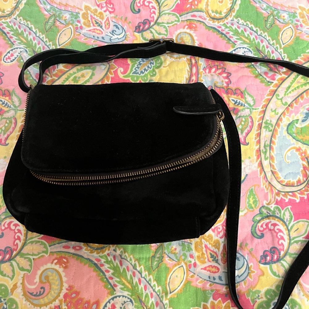 Women suede crossbody bag